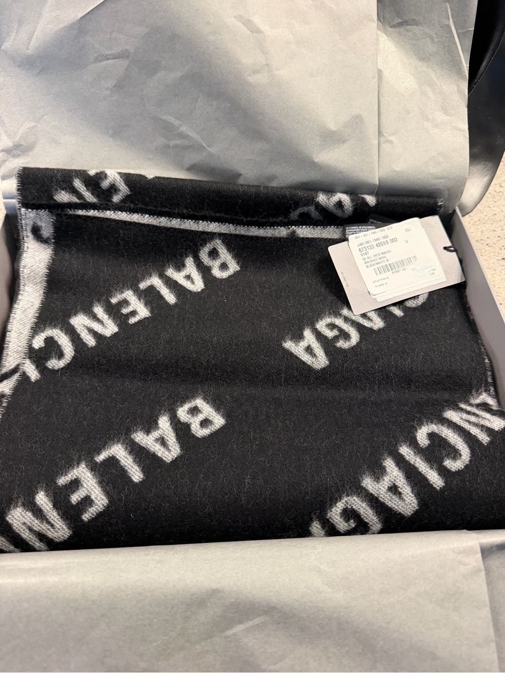 Balenciaga Black and White Logo Crewneck Sweater